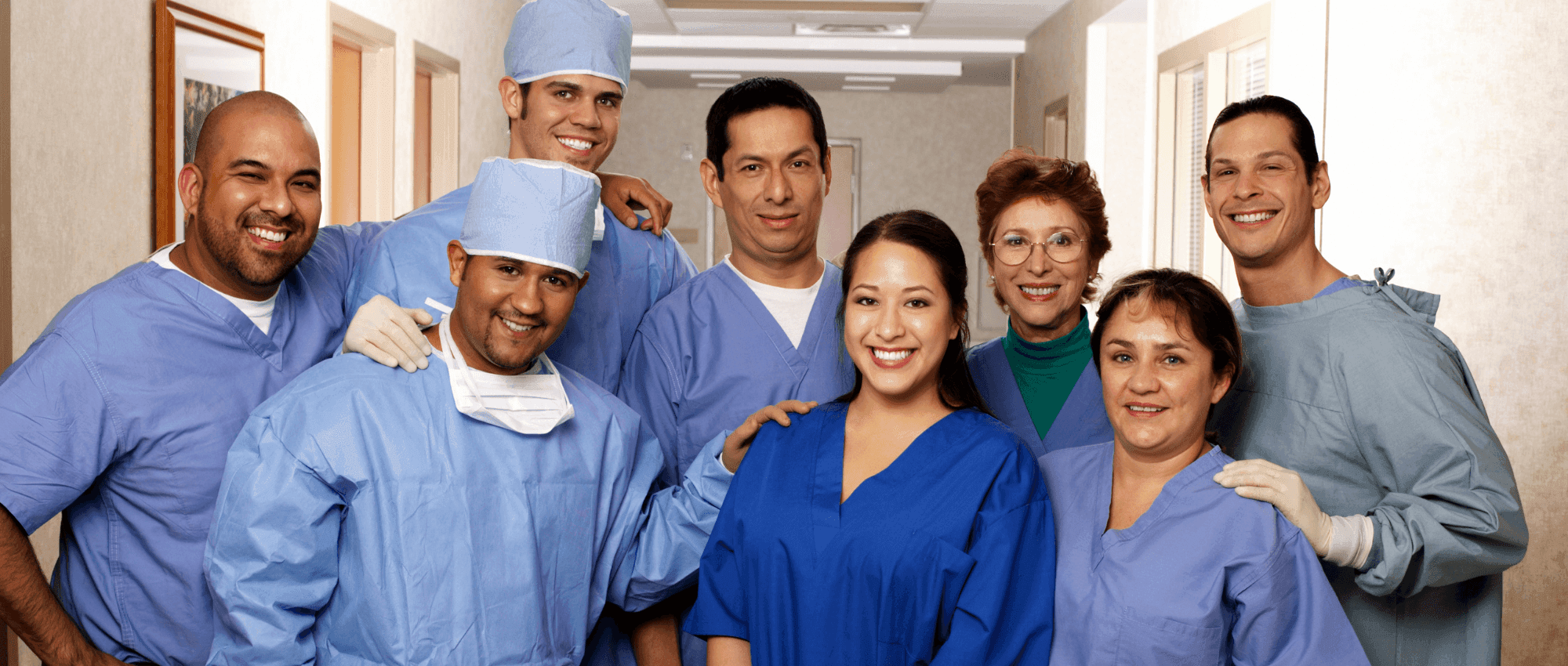 medical workers smiling