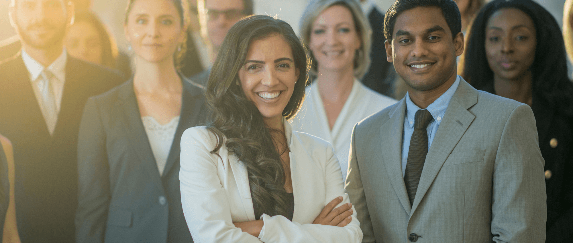 group of smiling professionals