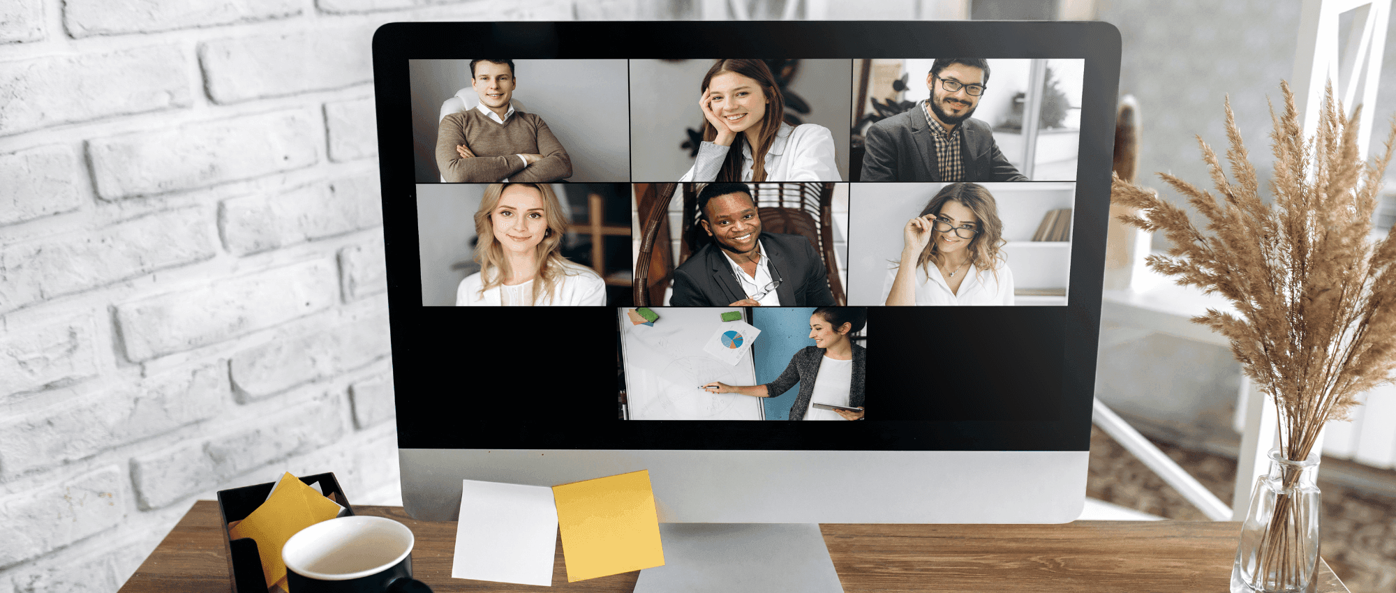 people on a video conference call