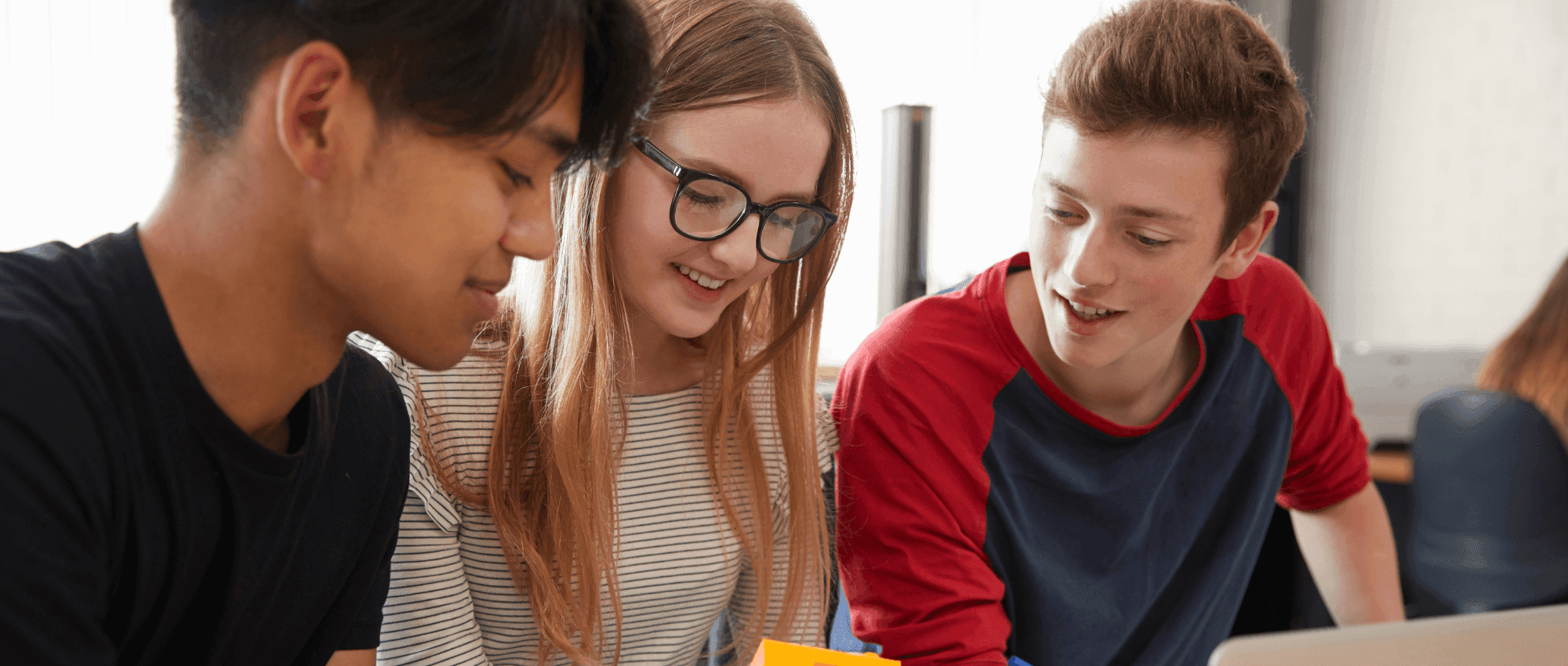 students working on a project