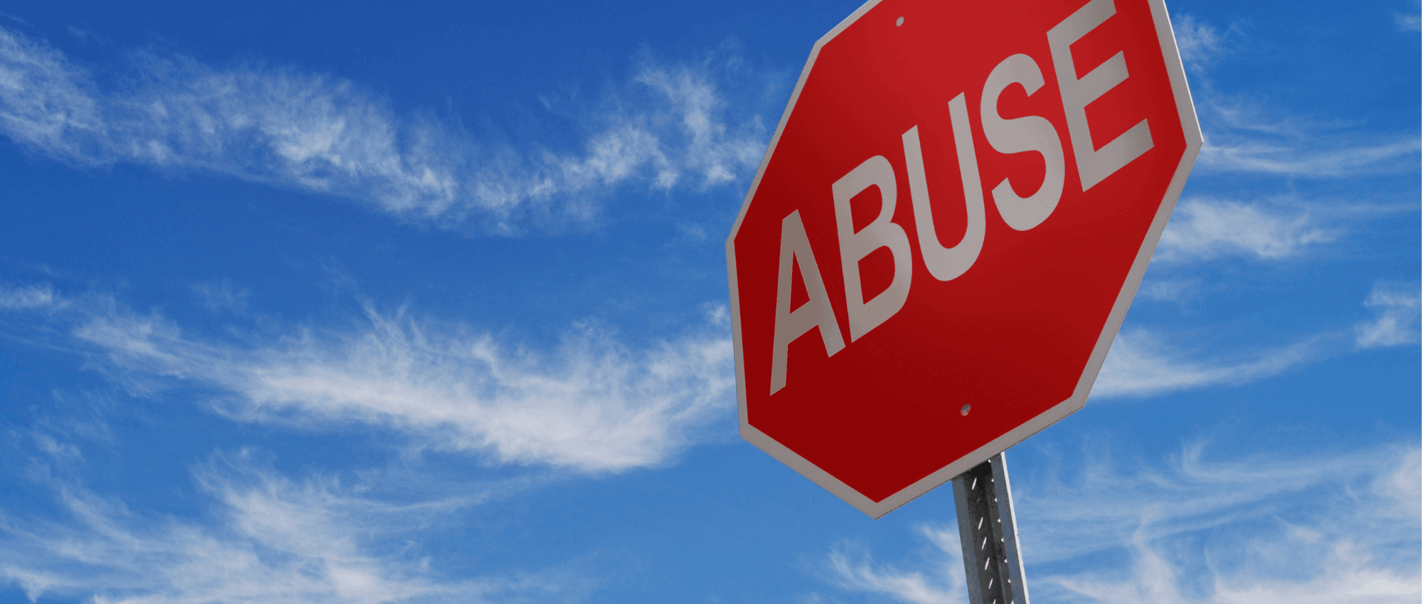 Abuse stop sign