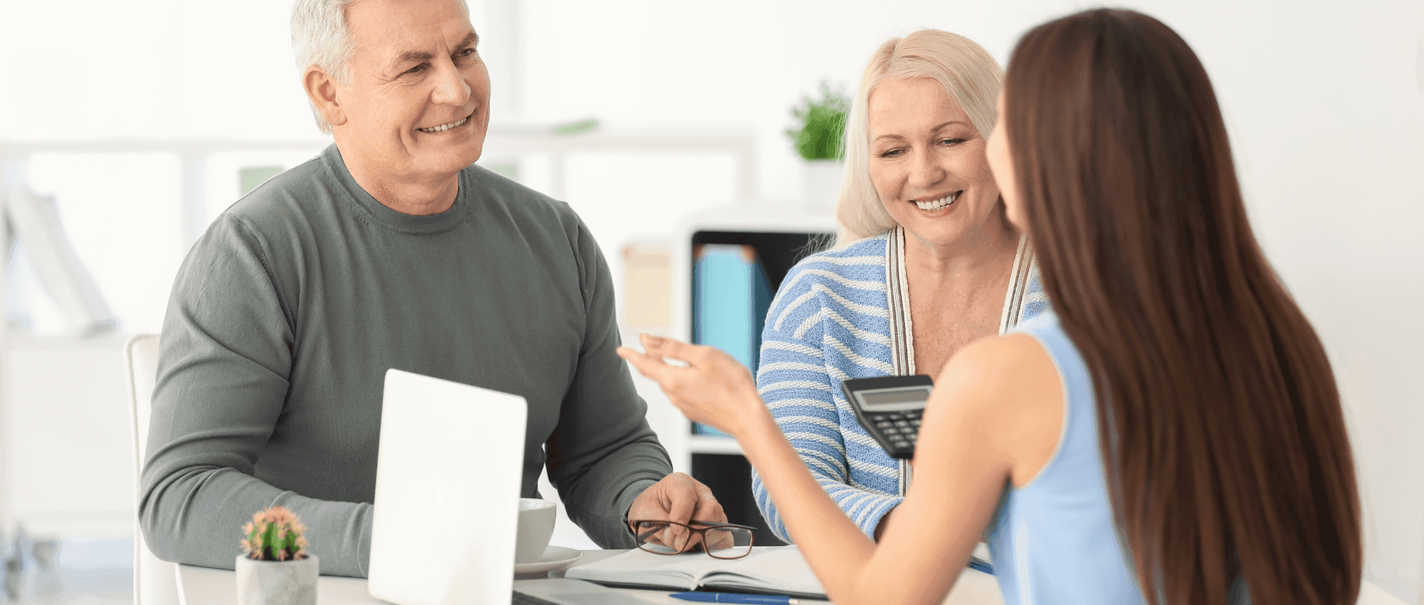 Senior couple consultation session
