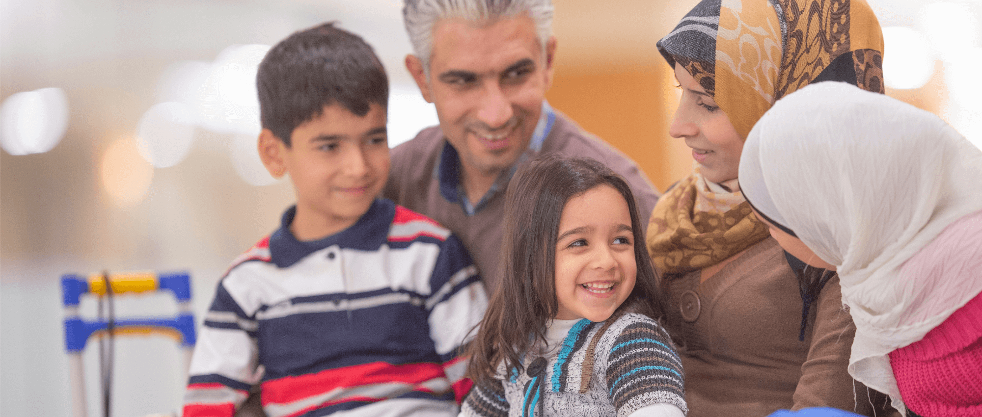 A refugee family