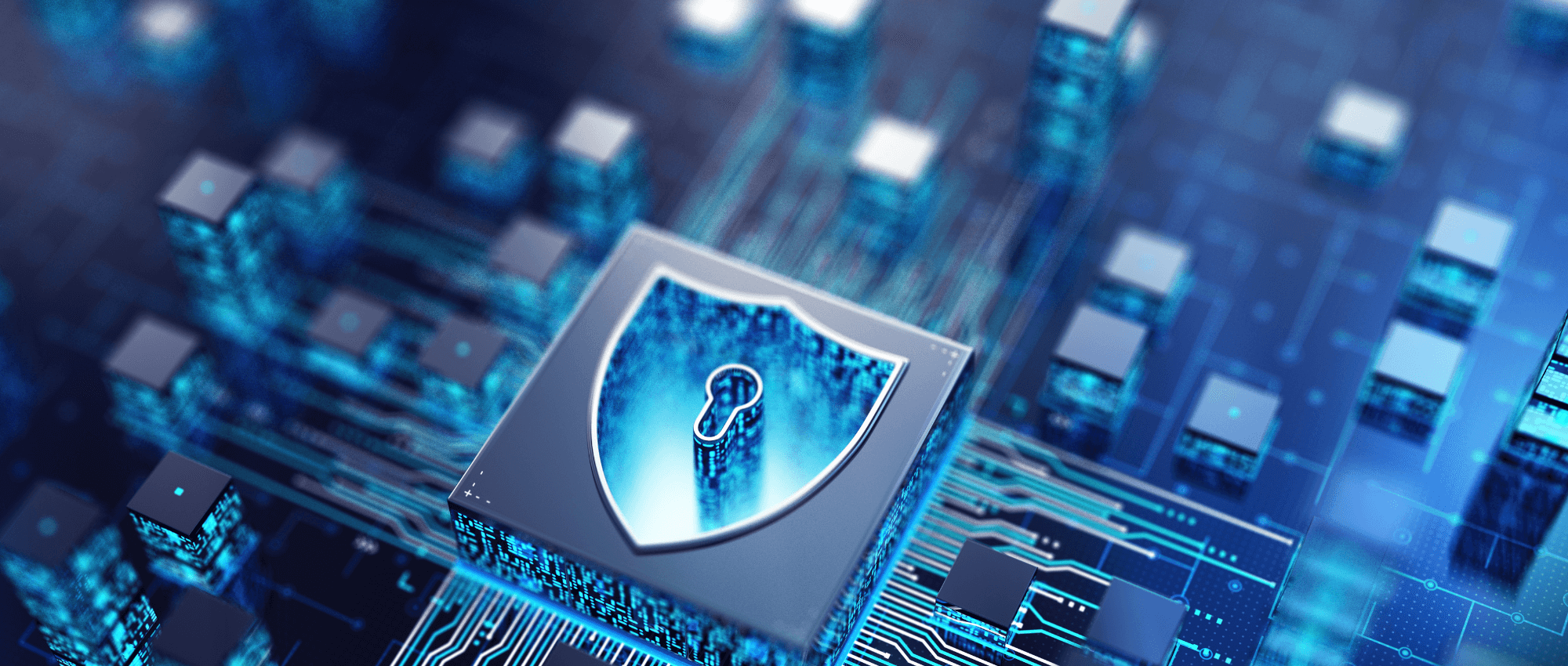 A lock icon on a motherboard