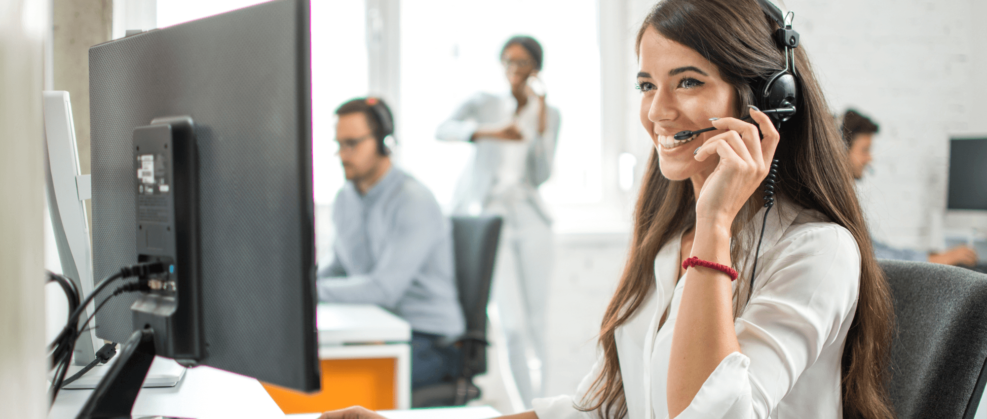 female customer service rep