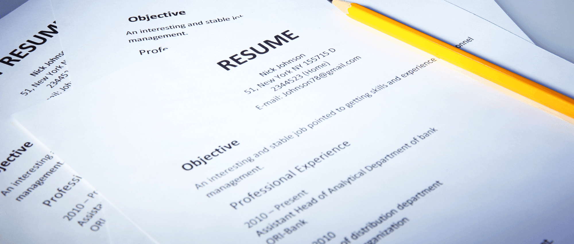 Copies of a Resume template