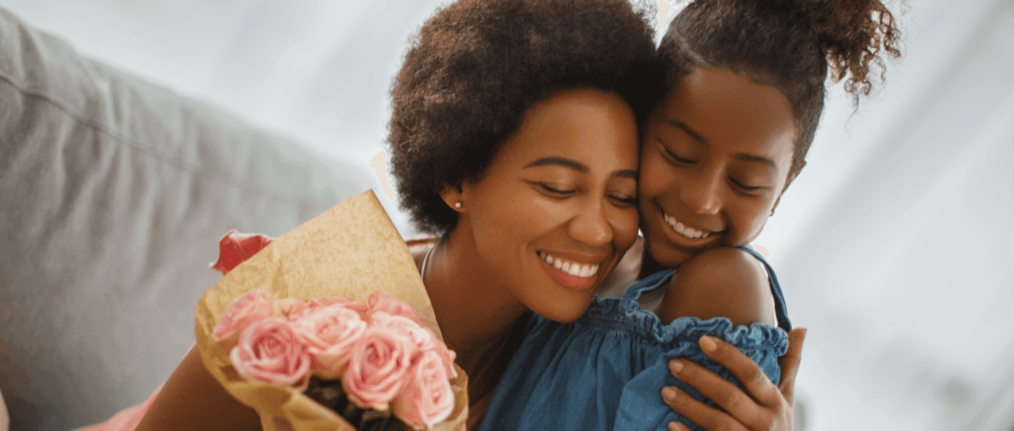 A mom celebrating mother's day with daughter