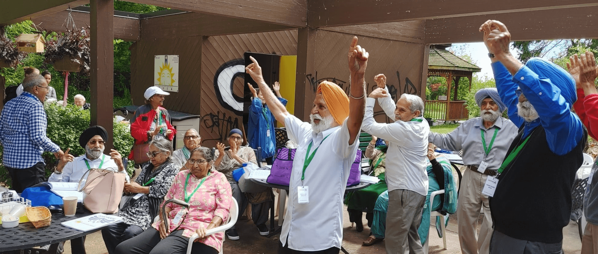 People dancing in an event