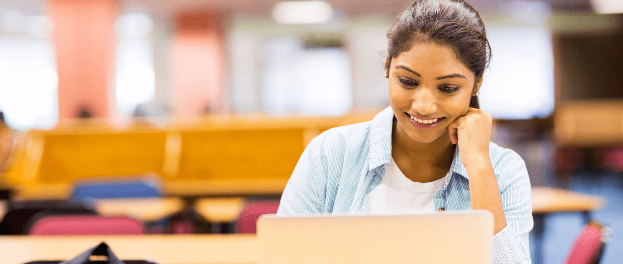 Youth using a laptop