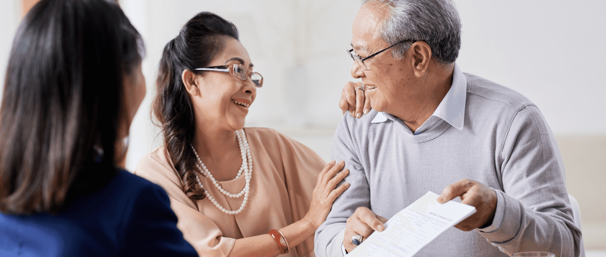 Two seniors preparing the estate