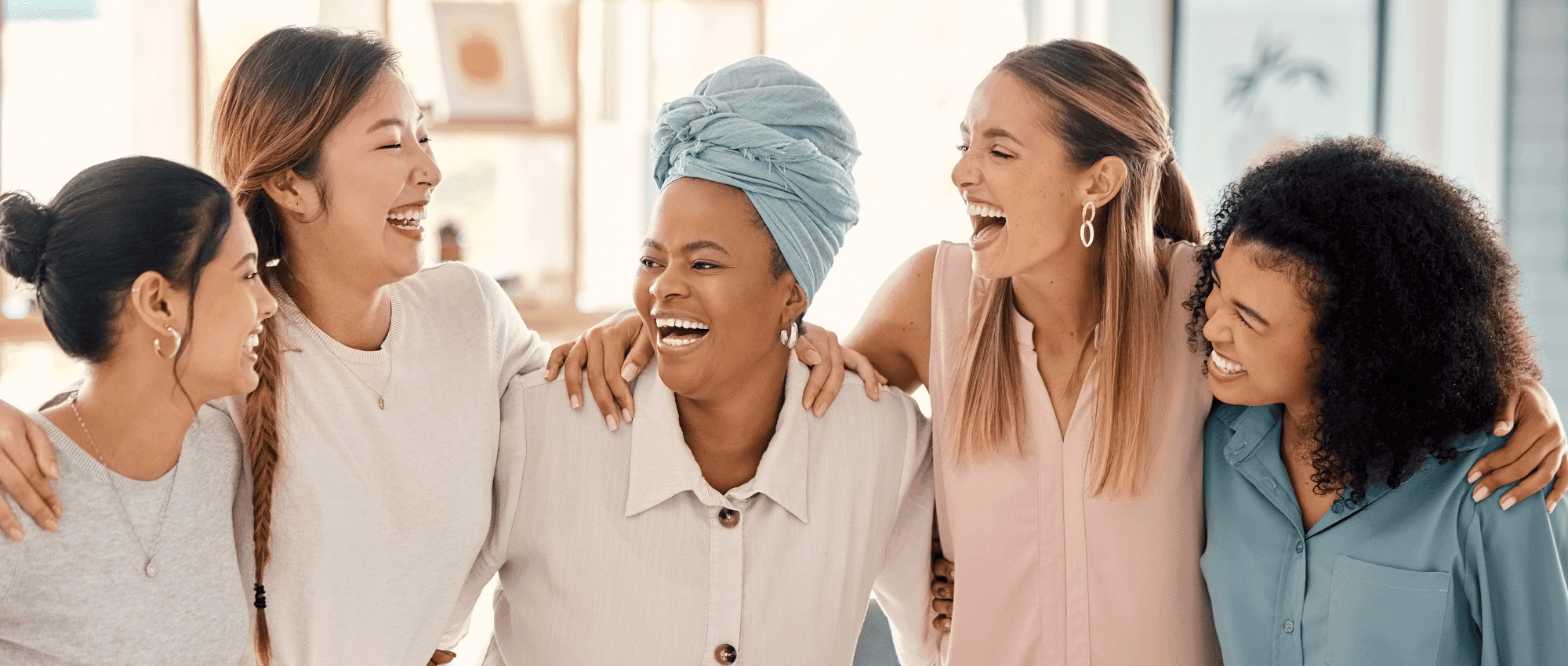 Women Smiling and Supporting eachother